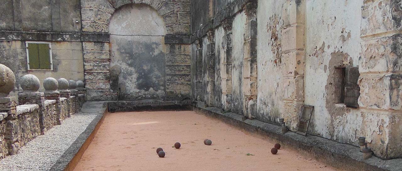 Roman Bocce Ball Courtyard