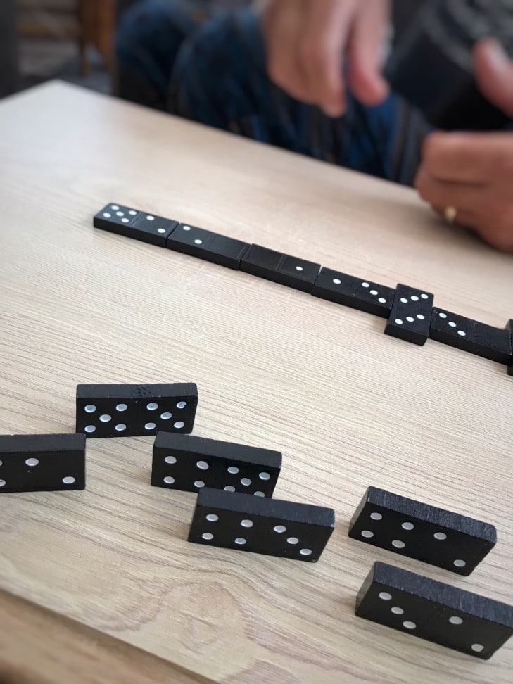 play dominoes