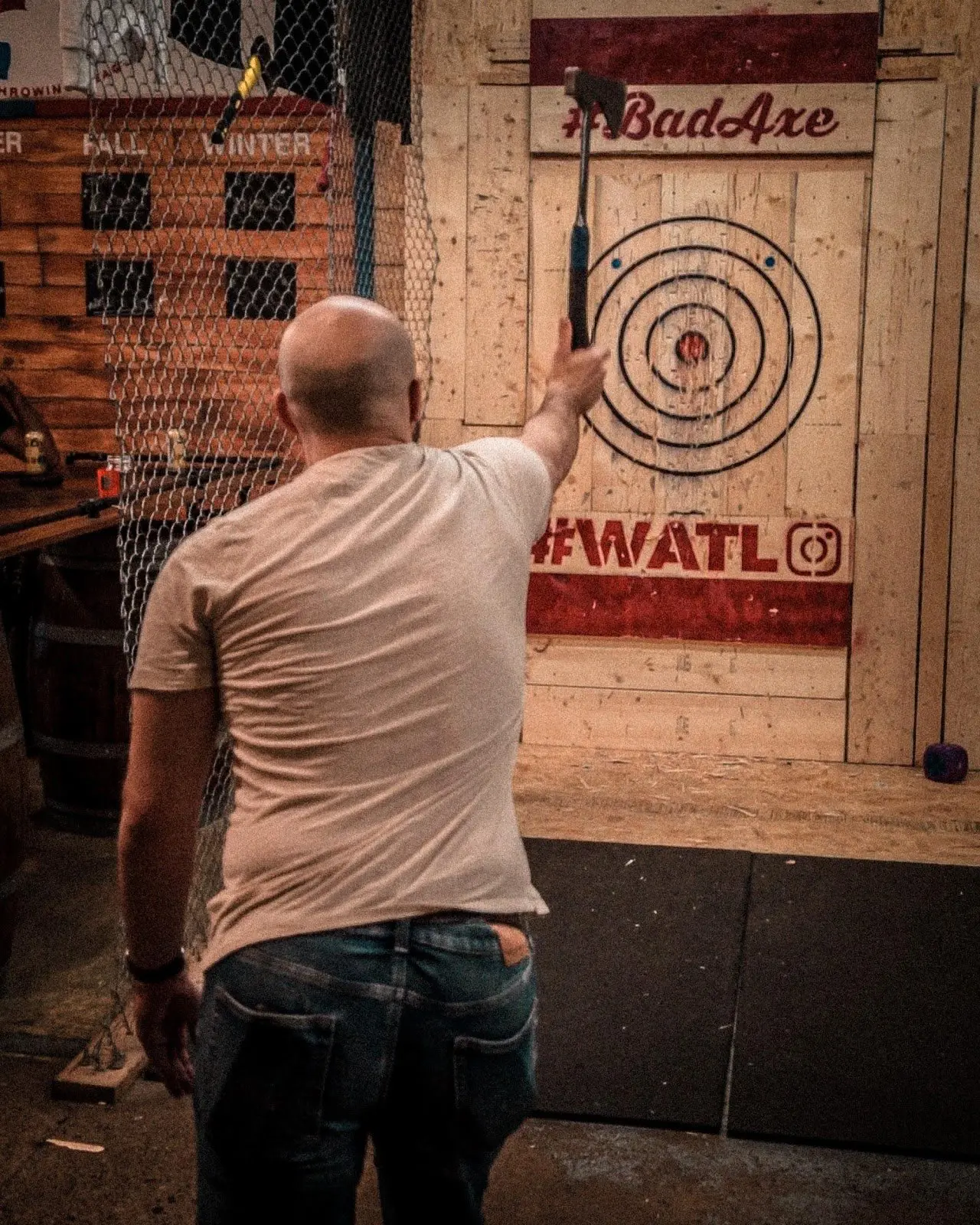 One Handed Axe Throwing