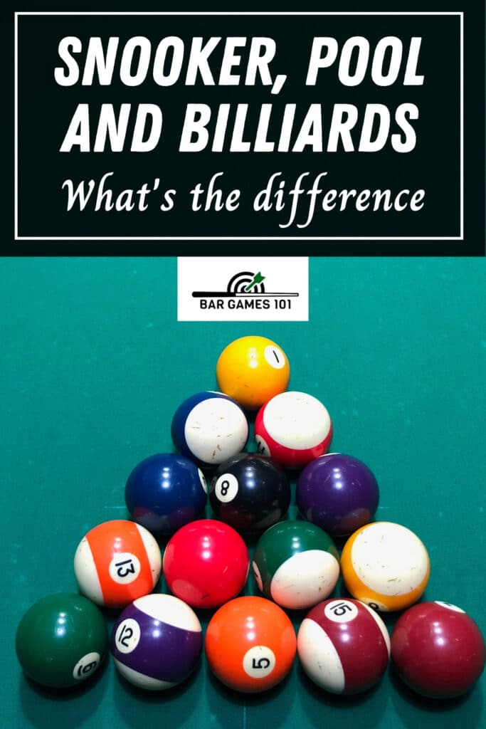 difference between snooker and billiards game