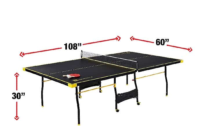 What Size Is A Ping Pong Table 